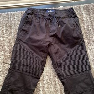 Hollister black moto joggers